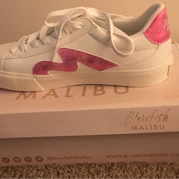 Blowfish White and Pink Casual Sneakers - Picture 1 of 2